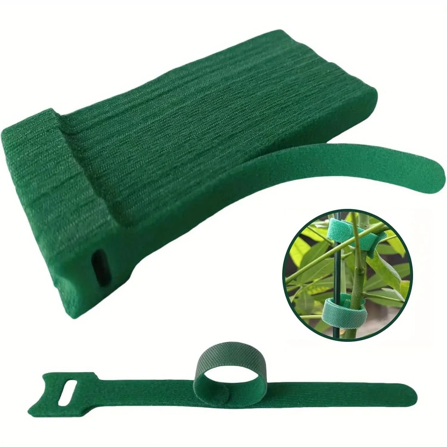 50/100 Pezzi Fascette per Piante Riutilizzabili Regolabili Antiscivolo in Nylon con Chiusura a Strappo, Ideali per Applicazioni di Giardinaggio