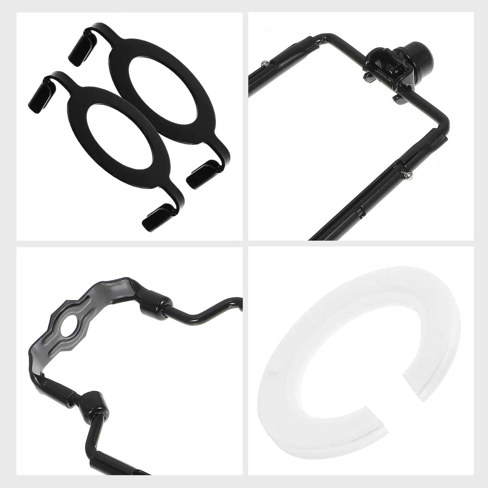 1Set Adjustable Lampshade Bracket Alloy Lamp Harp Holder for Table Desk Floor Lamp Rustproof Electroplated Lighting Accessories
