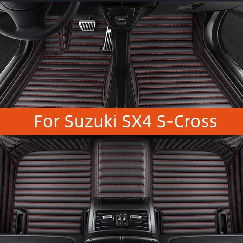 Tappetino per auto in pelle personalizzato per Suzuki SX4 S-Cross 2013 2014 2015 2016 2017 Tappetino per auto Accessori interni