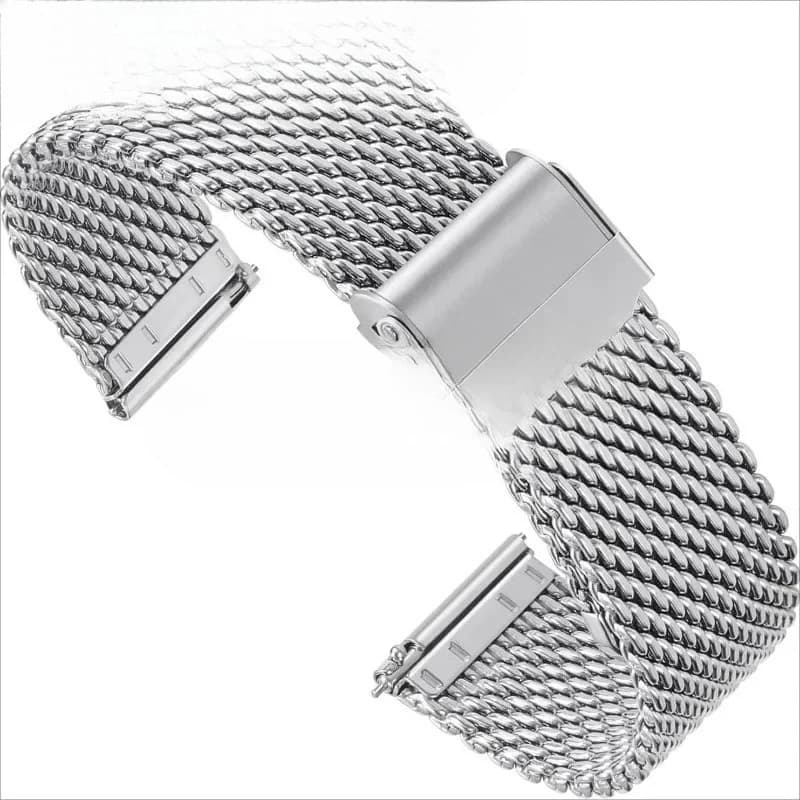 Stainless Steel 18mm 20mm 20mm 22mm 24mm Stainless Steel Shark Knit Watch Strap