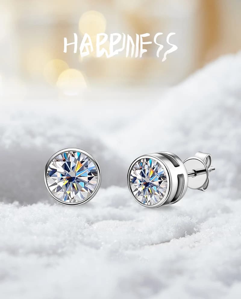 Orecchini con diamanti Moissanite per donna Gioielli in argento sterling S925 Orecchini Moissanite pregiati da donna