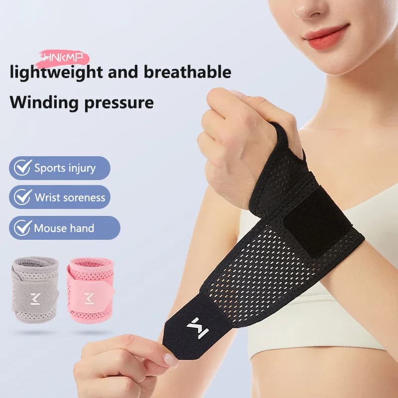Tutore di supporto per polso traspirante unisex Protezioni per il polso pressurizzate regolabili per la prevenzione dei dolori articolari e distorsioni per fodere tendine