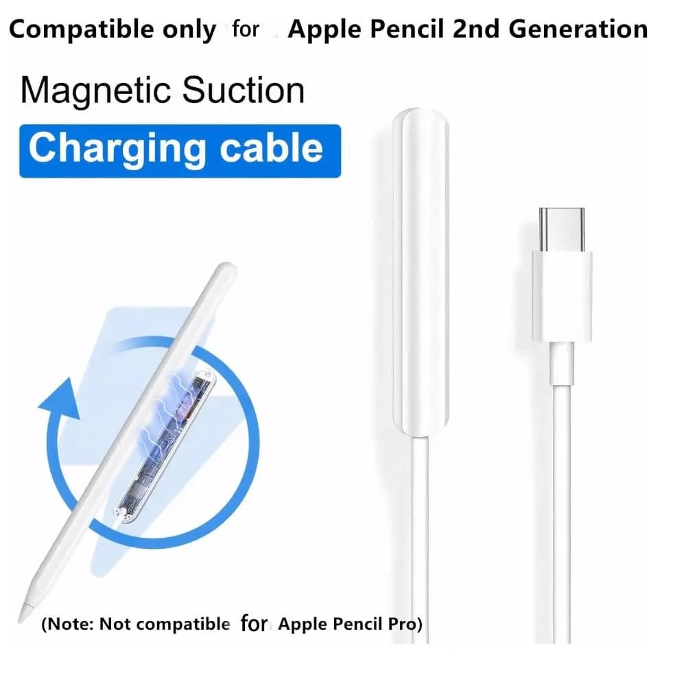 Caricabatterie Wireless per Stilo, Ricarica Rapida, Adattatore Professionale Type-C per Apple Pencil 2 2a Generazione