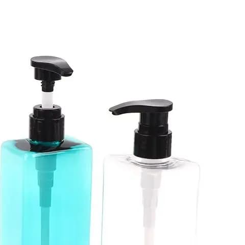 500ml Body Lotion Square Bottle PET Plastic Shower Gel Shampoo Press Pump Bottles Durable Refillable Containers For Liquid Soap