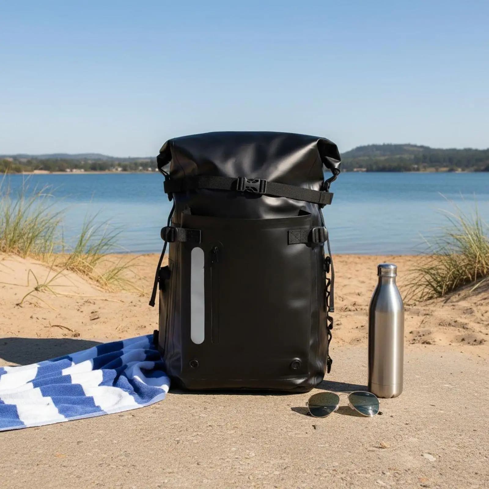 Dry Backpack Diving Waterproof Gear Storage Mesh Scuba Bag Roll Top Equipment Carrier for Snorkeling and Marine Sports