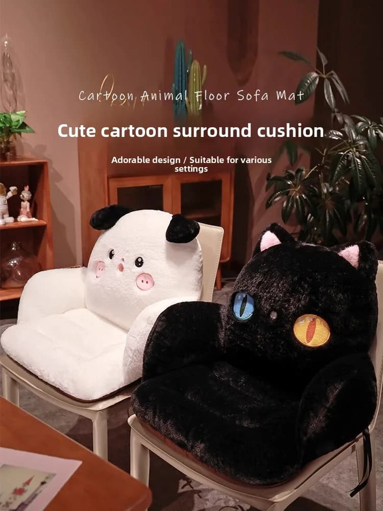 Cuscino Integrato per Ufficio Invernale con Supporto Lombare, Cuscino per Sedia a Forma di U in Tessuto Morbido, Accessori per Arredamento Casa