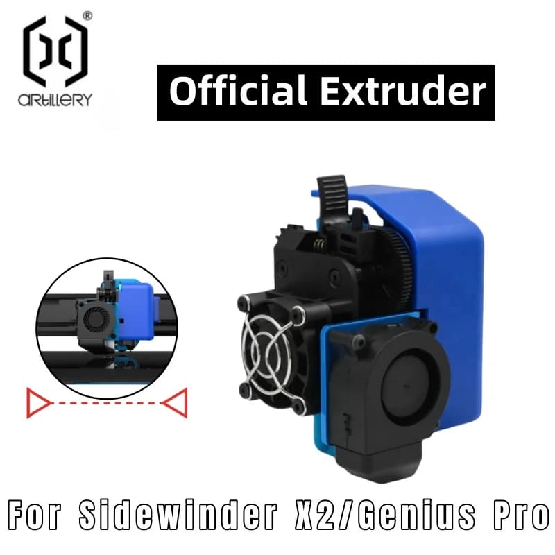 Estrusore per artiglieria Estrusore completamente in metallo assemblato con ugello in acciaio temprato adatto per stampanti 3D Sidewinder SW-X2 e Genius Pro