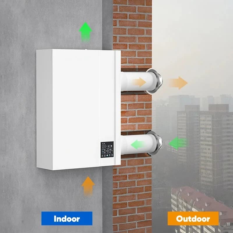 Single Room Recuperator Energy Recovery Ventilation Wall Mounted Air Purifier Heat Recovery Unit