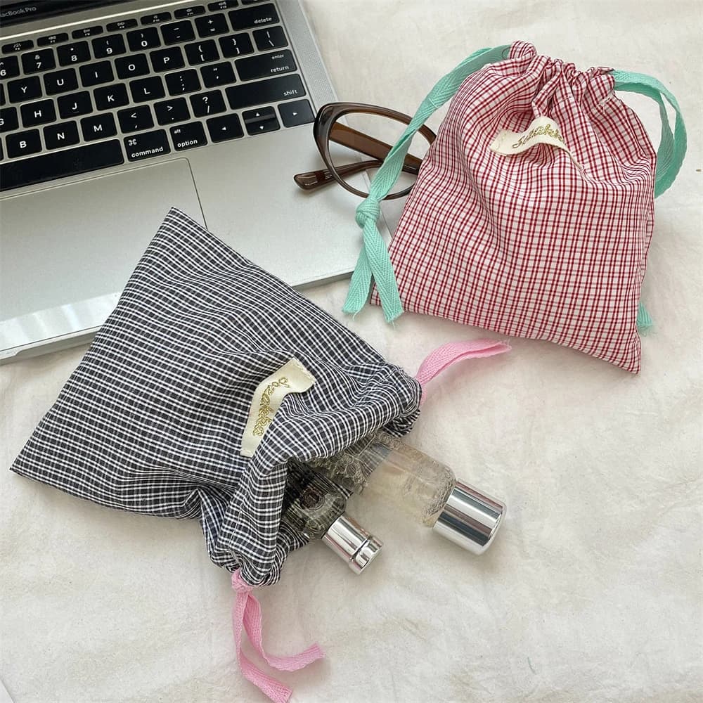 New Scottish Gift Bag with Drawstring Women Cosmetics Bag for Lipstick Cute Makeup Bag Christmas Gift Candy Jewelry Organizer