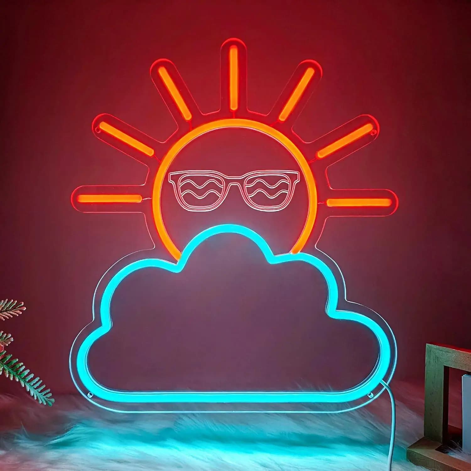 Insegna al Neon LED USB con Effetto Alba e Tramonto, Decorazione Murale a Tema Estivo per Camera da Letto, Soggiorno, Man Cave, Regalo per Bambini e Feste