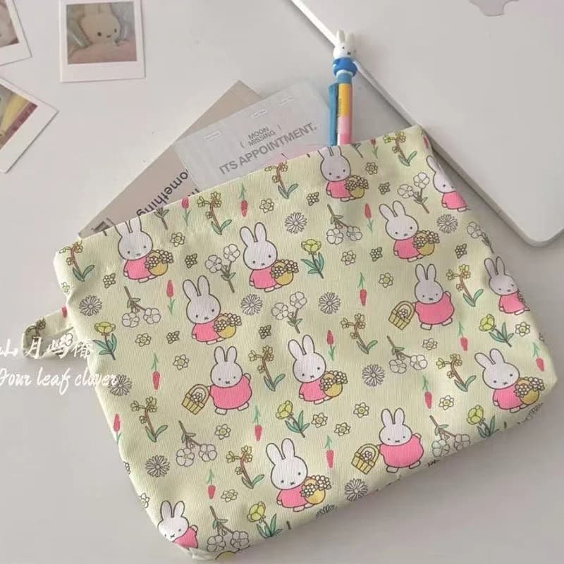 Borsa Cosmetica Impermeabile a Forma di Coniglio Miffy, Astuccio per Notebook, Cancelleria e Organizer per Trucchi