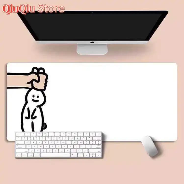 Ear Bunny Non-slip mouse pad for extra large rubber computer with block board for game keyboard