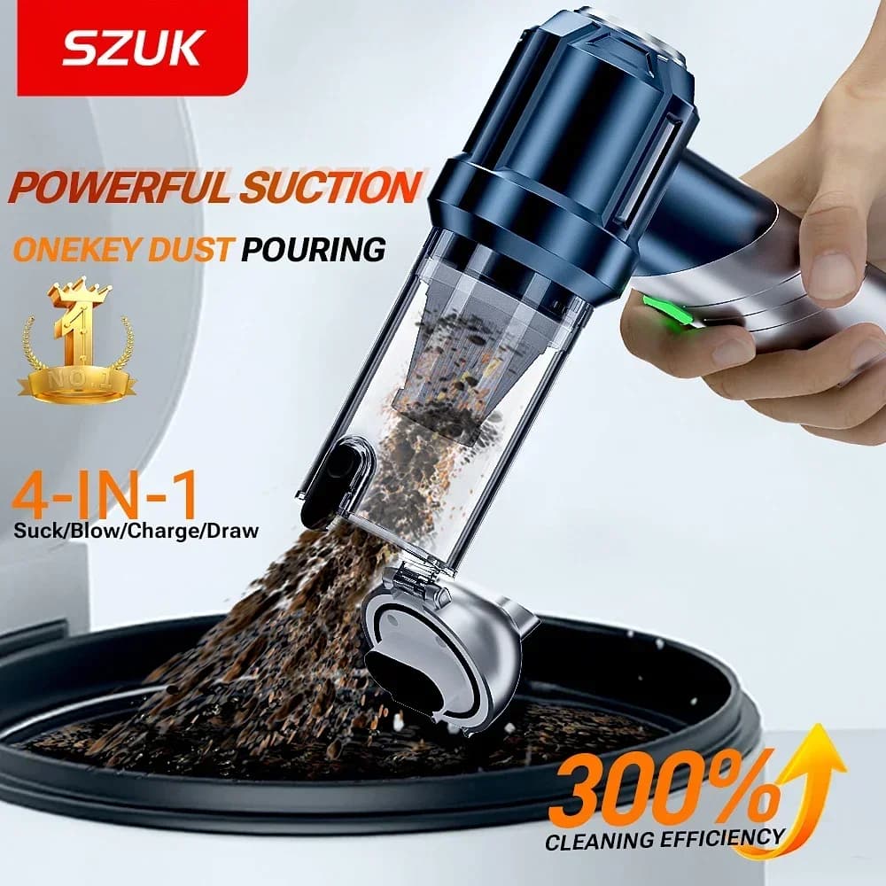 SZUK C013Max Aspirapolvere per auto pieghevole Mini aspirapolvere portatile portatile senza fili Forte aspirapolvere Macchina per la pulizia
