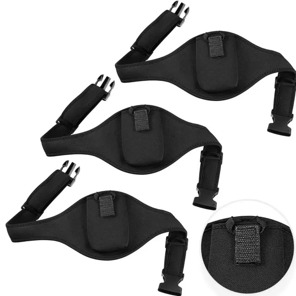 Cintura Regolabile per Microfono in Neoprene con Supporto per Microfono a Mani Libere, Borsa da Vita per Telefono Cellulare, Resistente Borsa Nera per Telefono da Corsa