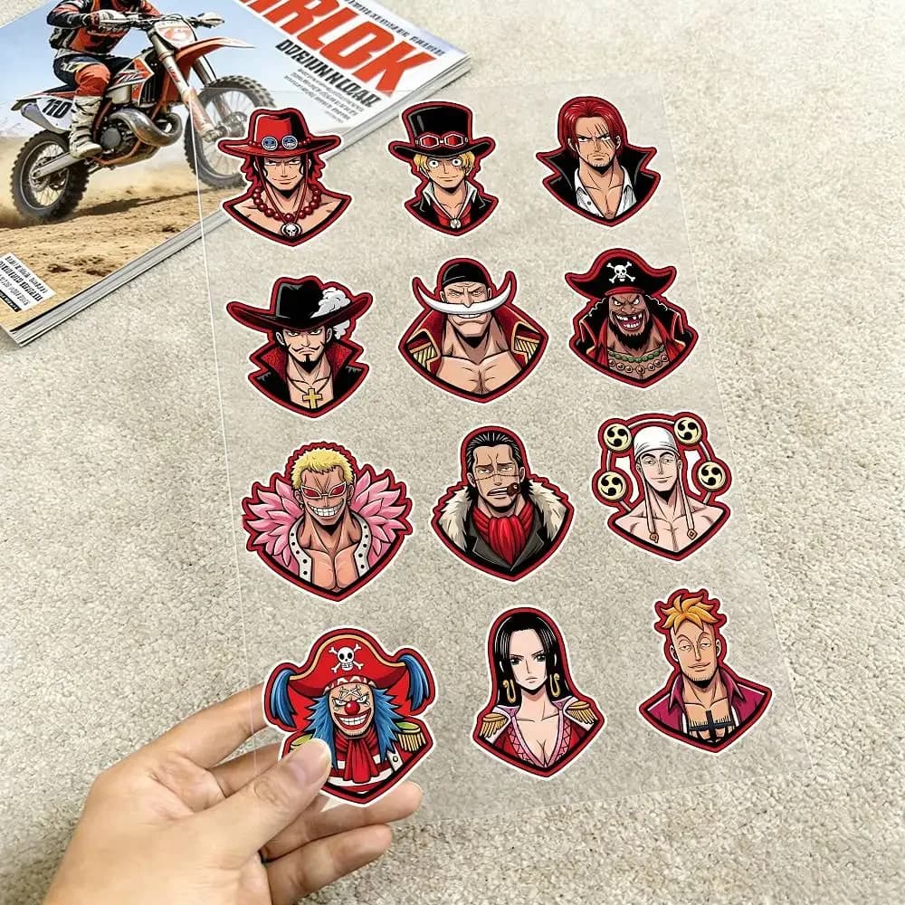 One Piece Reflective Motorcycle Stickers Waterproof Vinyl Decals for Motorbike Helmet Fuel Tank Bike