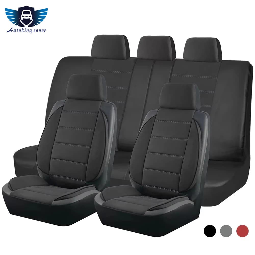 AUTO PLUS Universal Car Seat Covers for Cars Modelable Lanugo leather Side Stereo Suitable for most interior car accessories