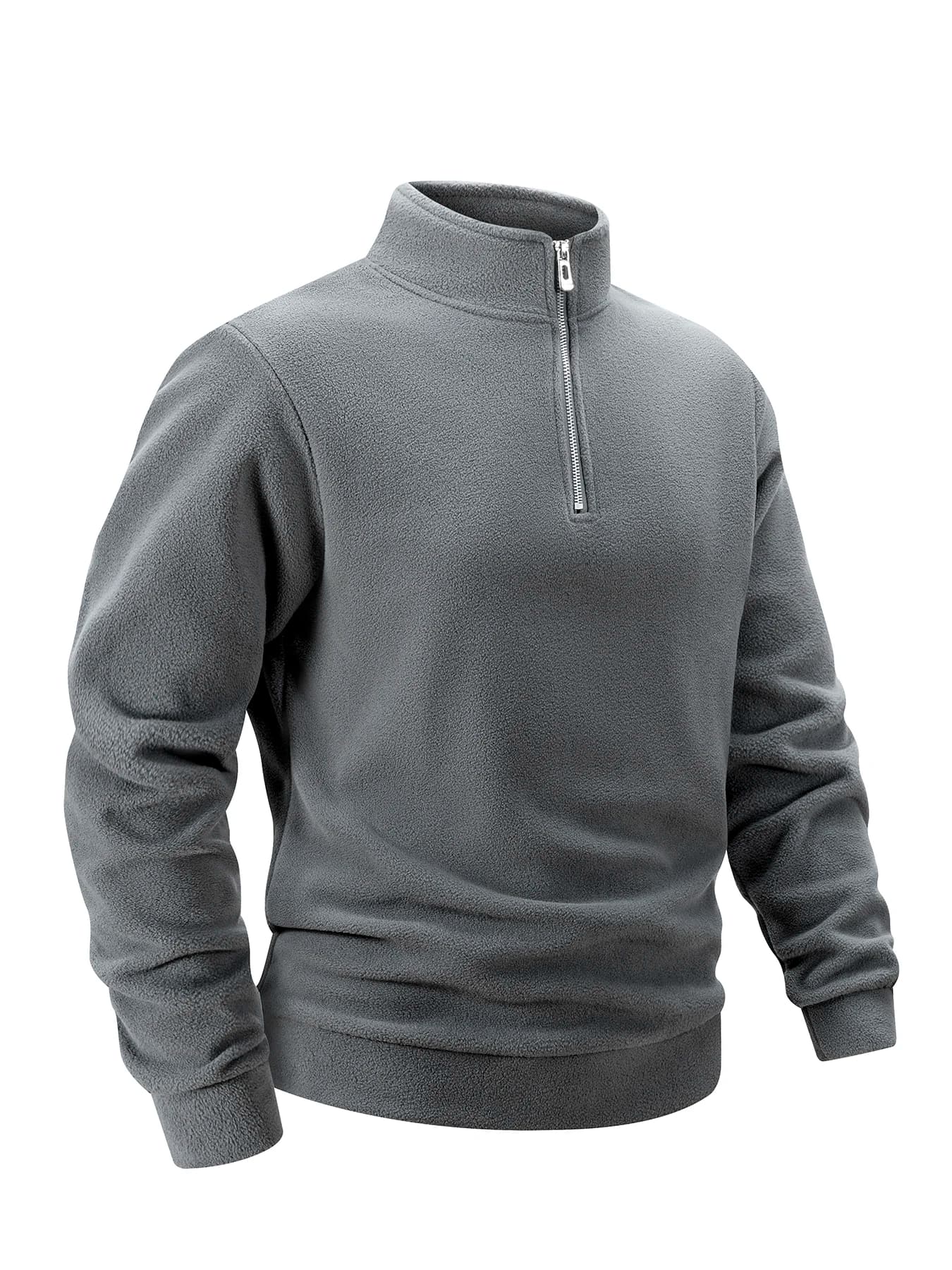 2025 Uomo Casual Felpe in pile Top Uomo Sport Classico Colletto alla coreana Felpe da uomo Quarto Zip Felpa con cappuccio Pullover basic 3XL