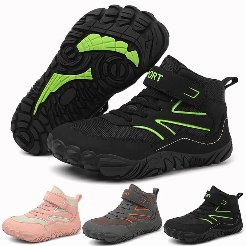 Stivali a punta larga per bambini a piedi nudi Autunno Inverno Scarpe da trekking per bambini impermeabili Ragazze Ragazzi Scarpe da ginnastica da trekking per passeggiate atletiche antiscivolo