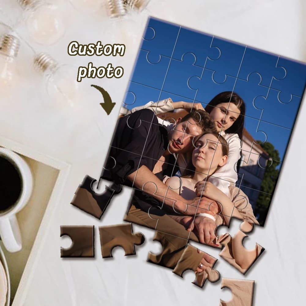 35/300/500/1000pcs, Customize wooden photo puzzle, DIY wooden puzzle home gift toys