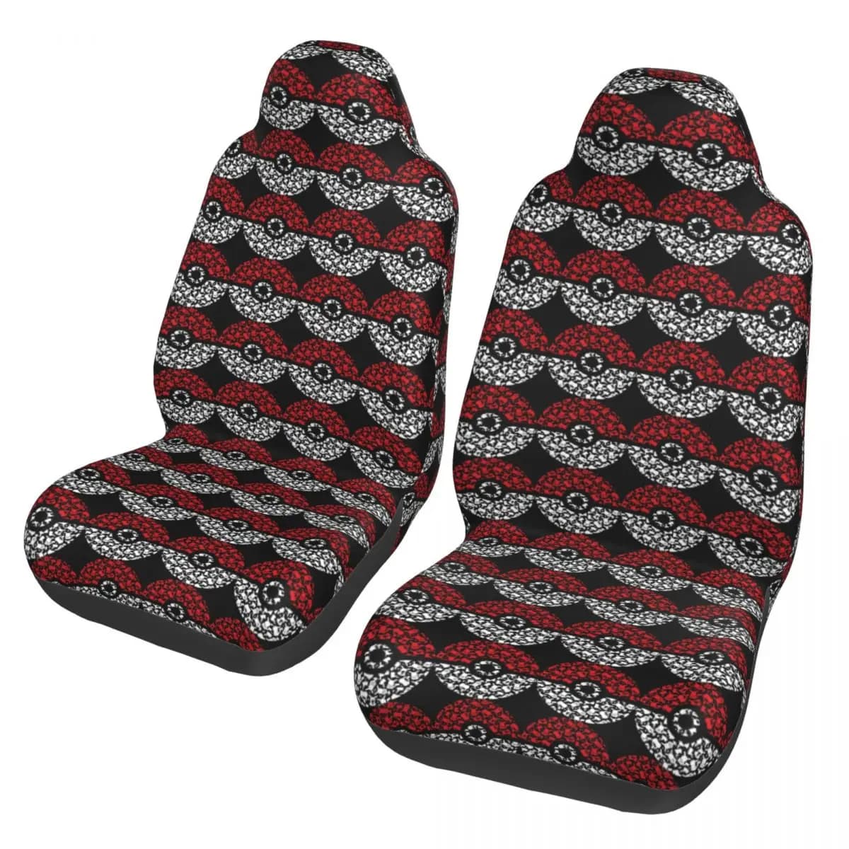Universal Car Seat Covers with Motivo Pikachu Pokeball, Interior Accessories for SUVs, Poke-Mon Polyester Seat Covers