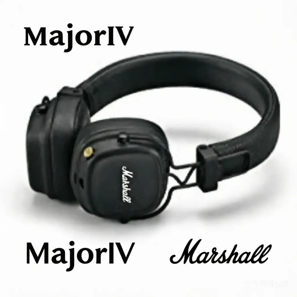 Original Bluetooth 5.0 Marshall Major IV headphones, over-ear wireless headphones, 80 hours battery life, deep bass, stereo, for games and music