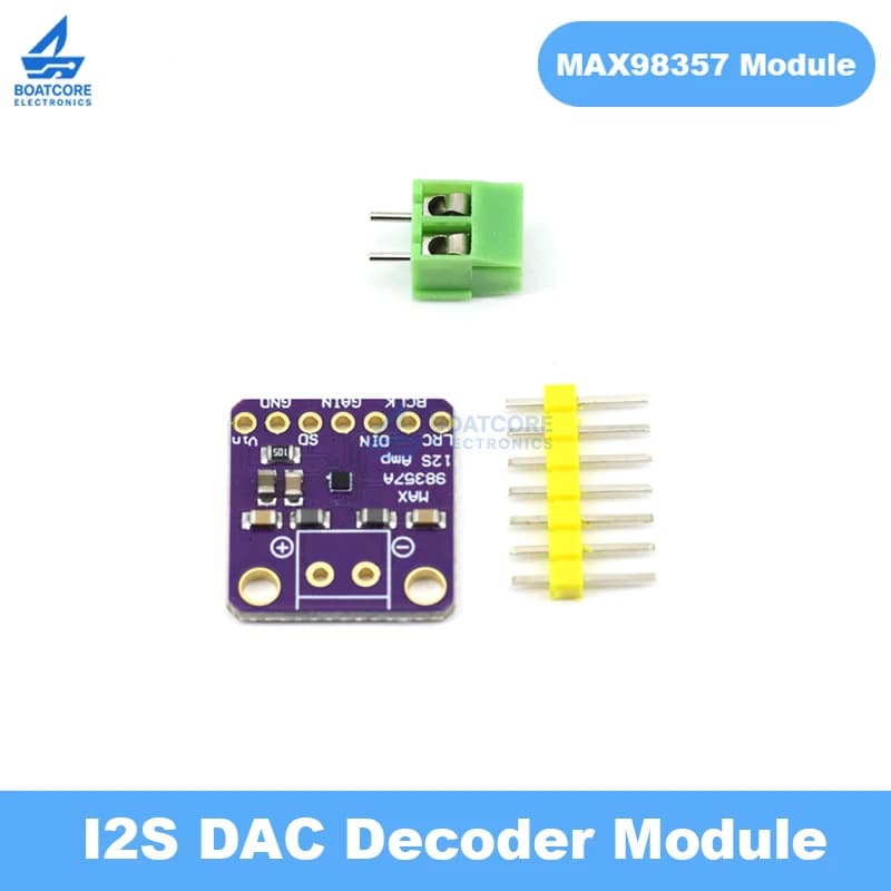 1PCS MAX98357 I2S DAC 3W Class D Decode Module Filterless Amplifier Audio Breakout Interface Card for ESP32 Raspberry Pi