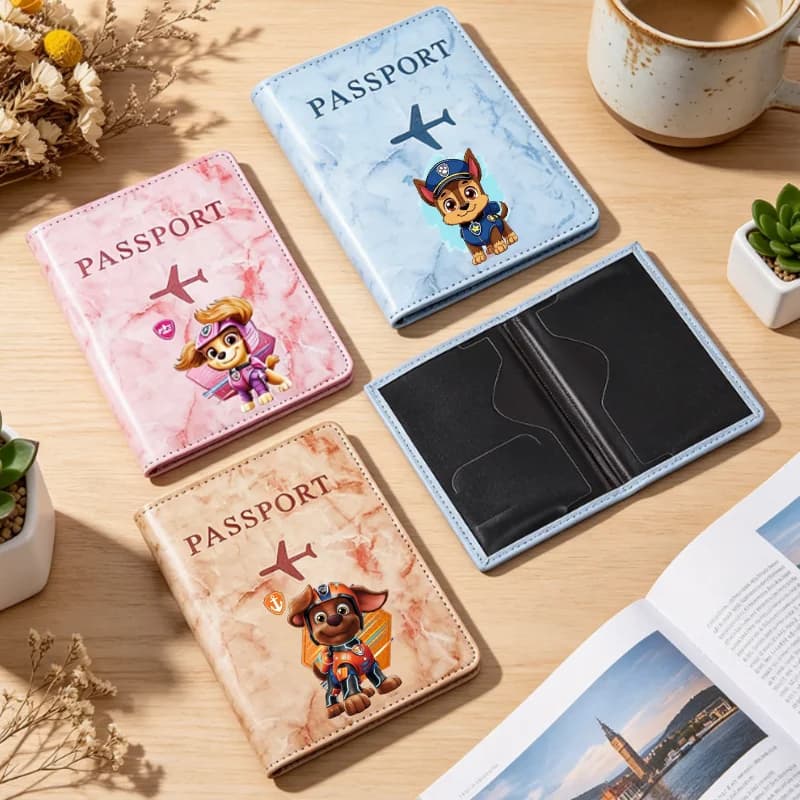 Paw Patrols Passport Covers Ultra-thin Document Holder Cartoon Anime Chase Skye Travel Waterproof Passport ID Card Covers Gift