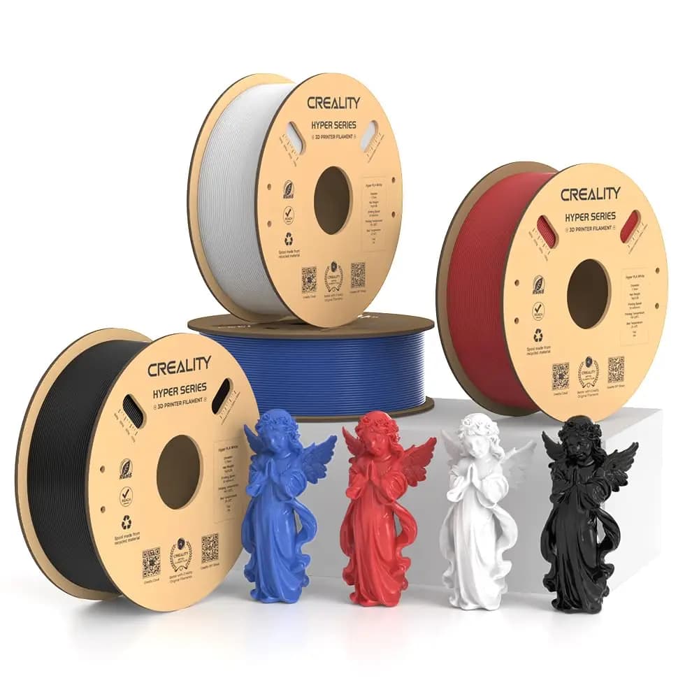 CREALITY Hyper PLA Filament 1.75mm,1kg 3D Printer Filaments 30-600mm/s High Speed Precision Printing Fit Most FDM 3D Printers