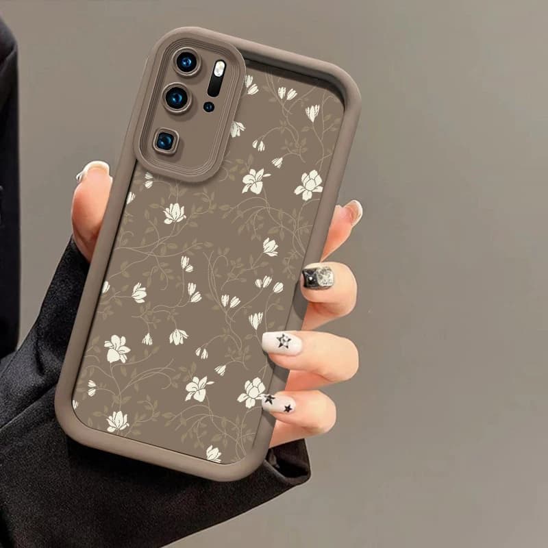 P50 Pro phone case with floral print for Huawei Y9 Prime 2019 Y7A Y9S P40 Lite 5G P30 P Smart Pro, TPU luxury shockproof cover