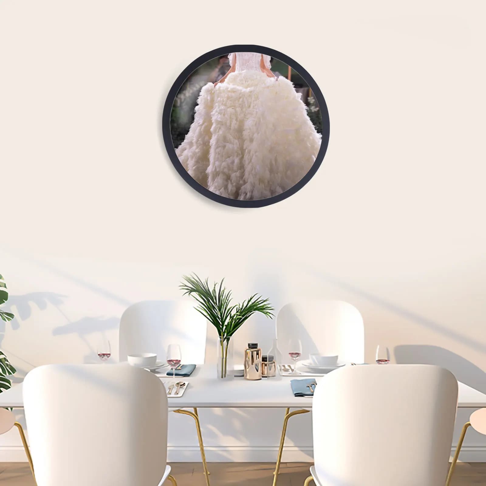 Round Photo Frame Wall Hanging Frame 17.28 inch Wall Decoration Photo Frame Photo Frame Protective Film And Box Gift Ideas