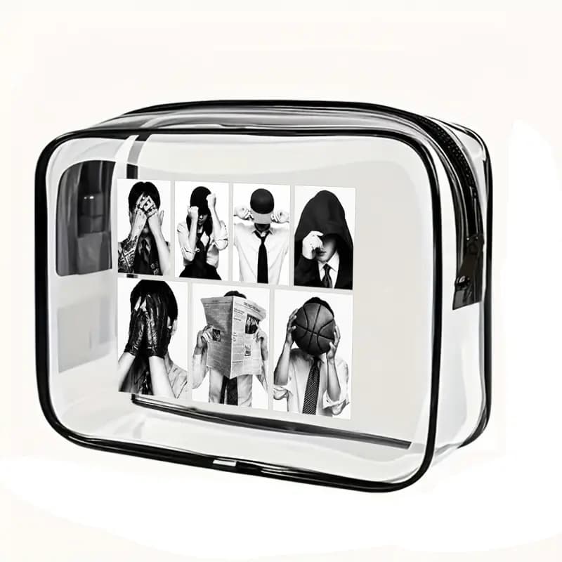 Boy Band Arirang World Tour 2026 Pvc Toilet Bag Transparent Waterproof Storage Bag Kpop Fan Gift Makeup Bags Travel Beach Bag