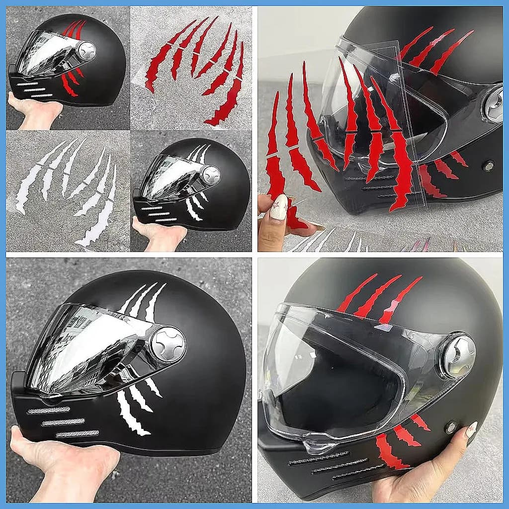 Adesivo Personalizzato in Vinile per Casco Moto e Auto, Decorazione Creativa Fai-da-Te