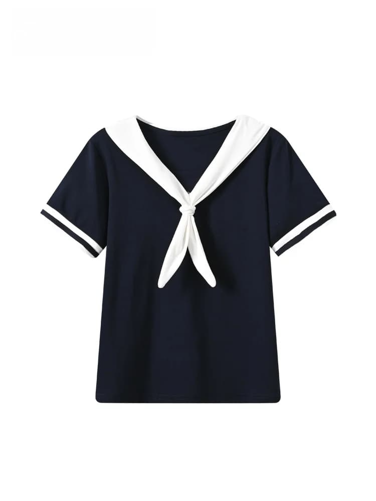 Cara CLUB plus Size Short Sleeve T-Shirt Women's Summer New Style Fashion College Windbreaker Top Korean Loose Fit Cotton Pol...