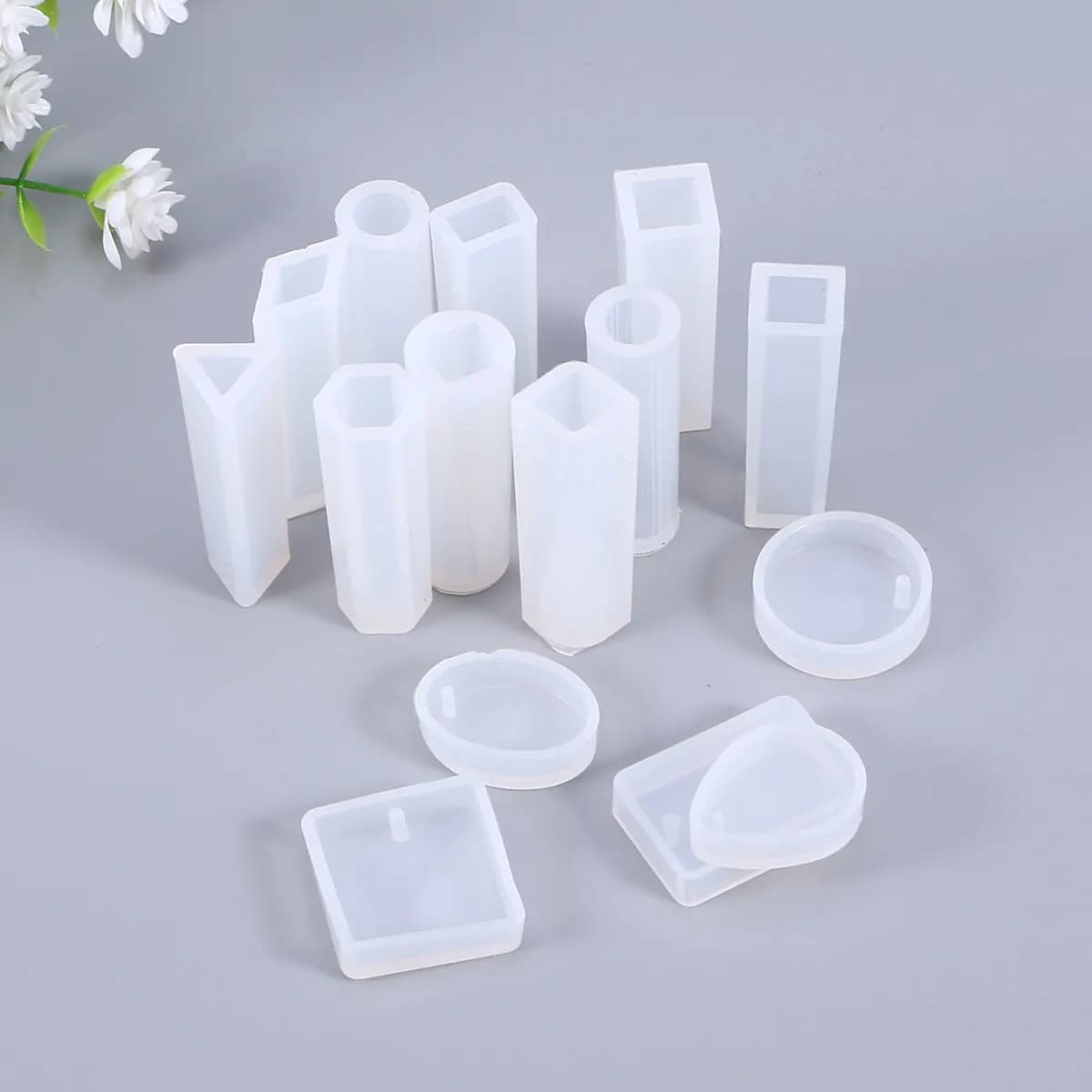 115Pcs Silicone Casting Molds Resin Ear Mold Jewelry Accessories Flexible Pendants Earrings Crafts