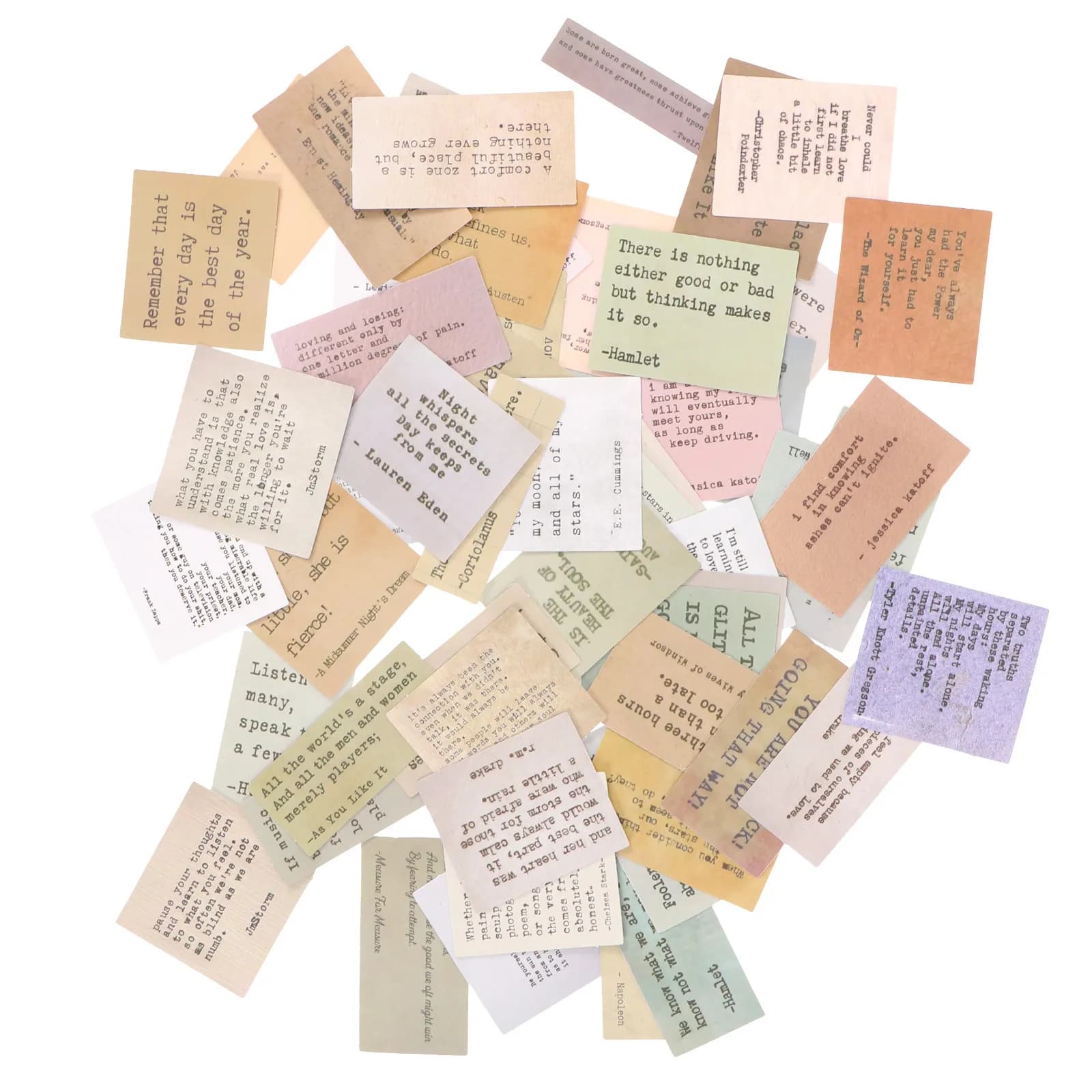 60 Pezzi Piccoli Adesivi Ispirazionali con Citazioni per Decorazione di Diari, Scrapbook, Planner, Quaderni, Laptop, Calendari