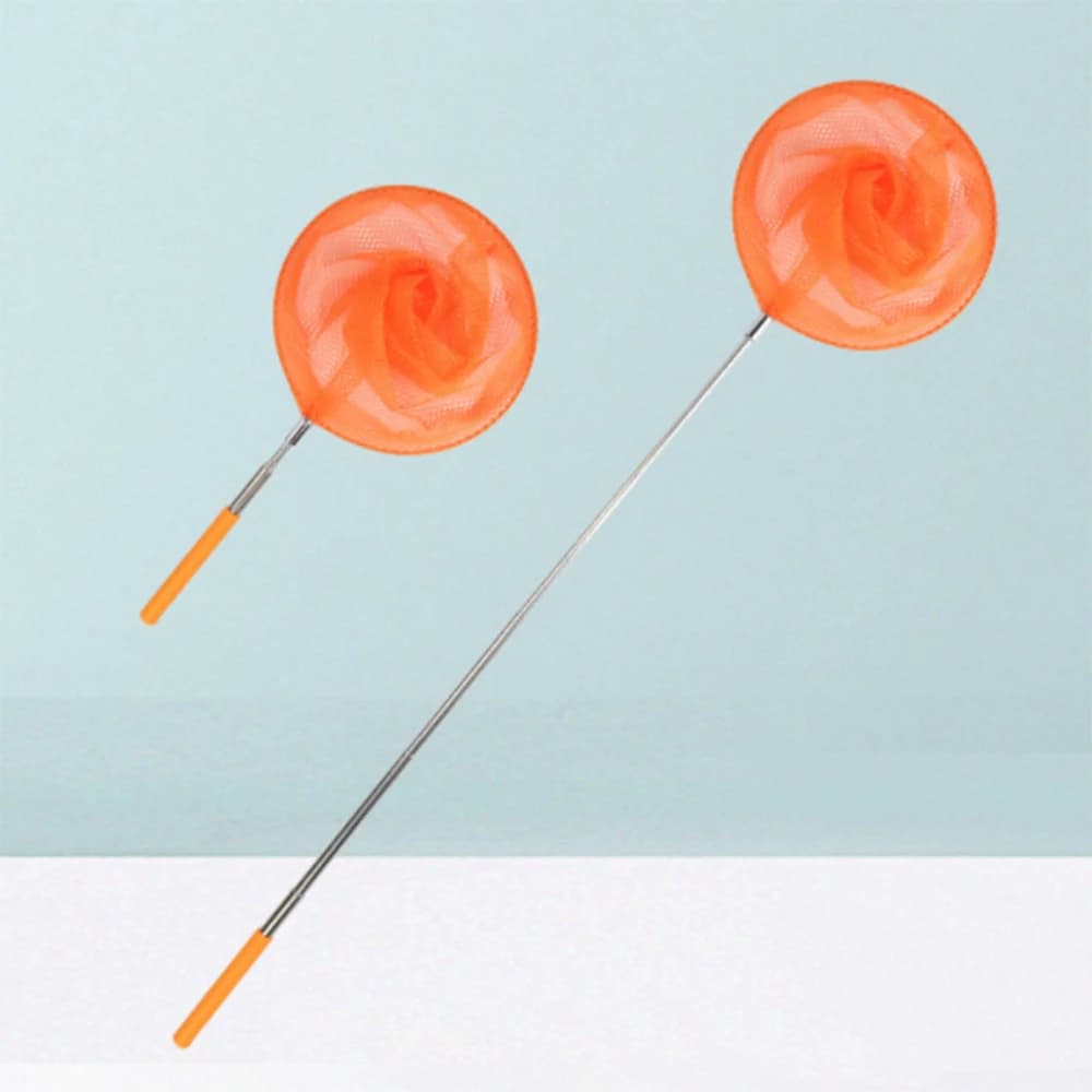 Rete da pesca retrattile per bambini Rete da esterno per insetti Farfalla Libellula Rete da immersione pieghevole in nylon pieghevole in acciaio inossidabile