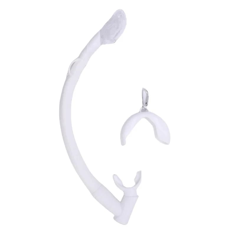 Tubo per snorkeling 2 in 1 in silicone, aerodinamico, morbido, flessibile, pieghevole, per immersioni subacquee