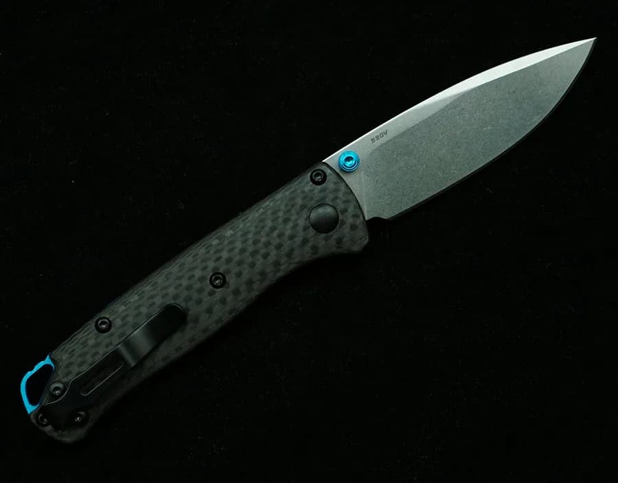 LEMIFSHE Mini Bugout 533CF Folding knife S90V Carbon fiber handle External camping gun Kitchen Survival pocket EDC tool