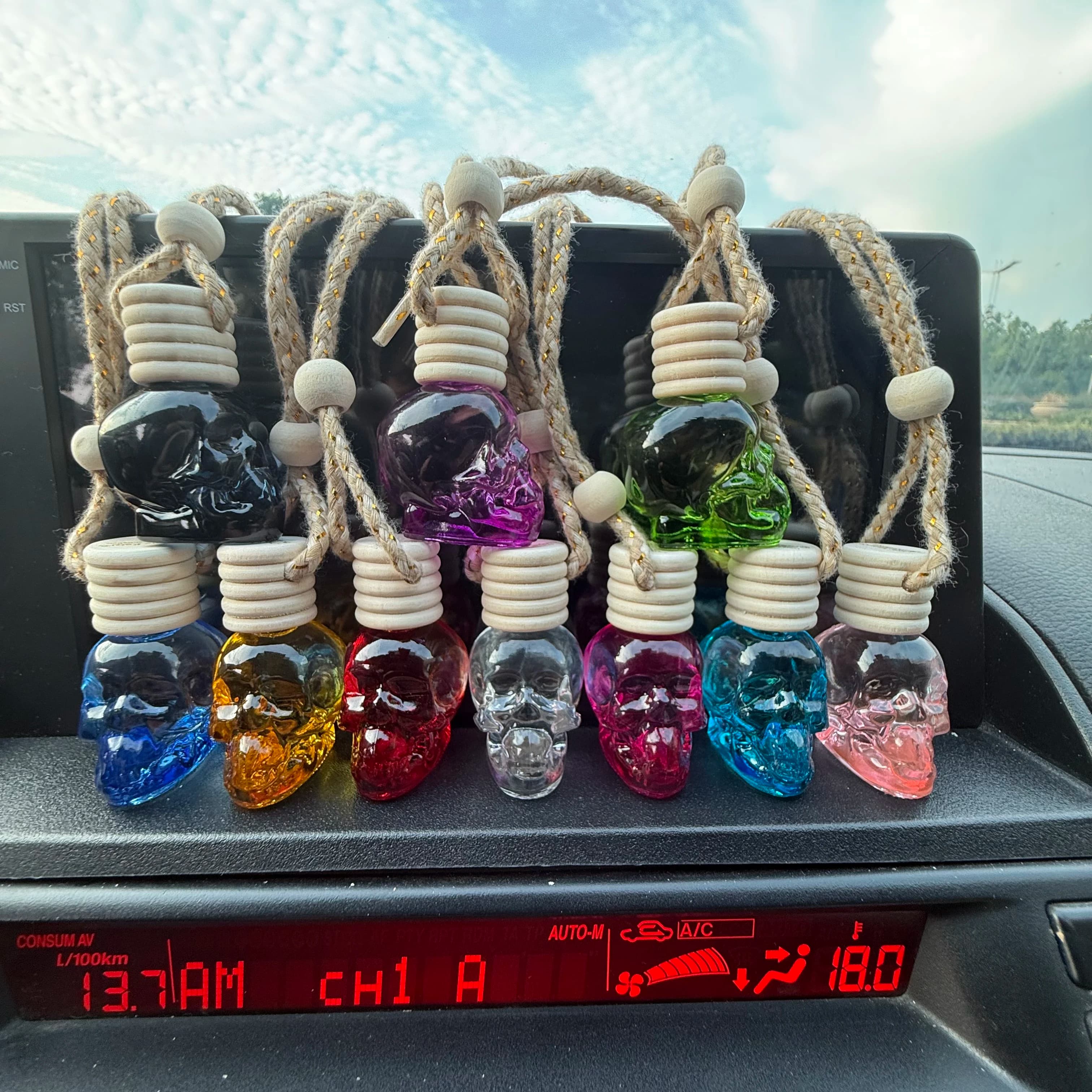 Little Kaizi *Skull Shape *Deodorante per auto profumato - Diffusore per auto a lunga durata - Dura oltre 60 giorni: un profumo di uomini e ragazzi resistenti