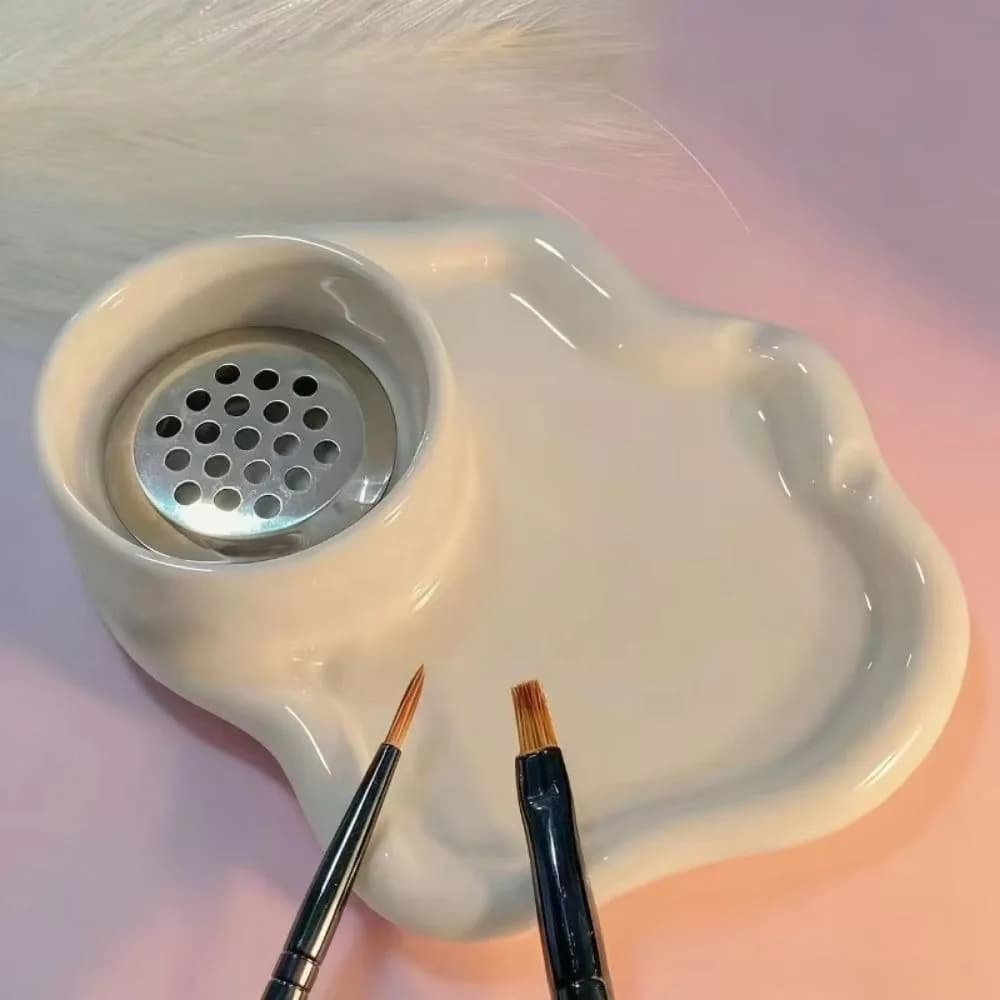 Ceramic Palette Pen Washing Cup Breathable Lightweight Paint Brush Washer with Filter Portable Brush Cleaning Tool Cleaning Pen