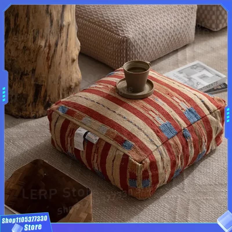 Ethnic Style Tatami Floor Cushion for Living Room Bedroom Meditation Reading Futon Mat Home Decor Bay Window Sitting Pad