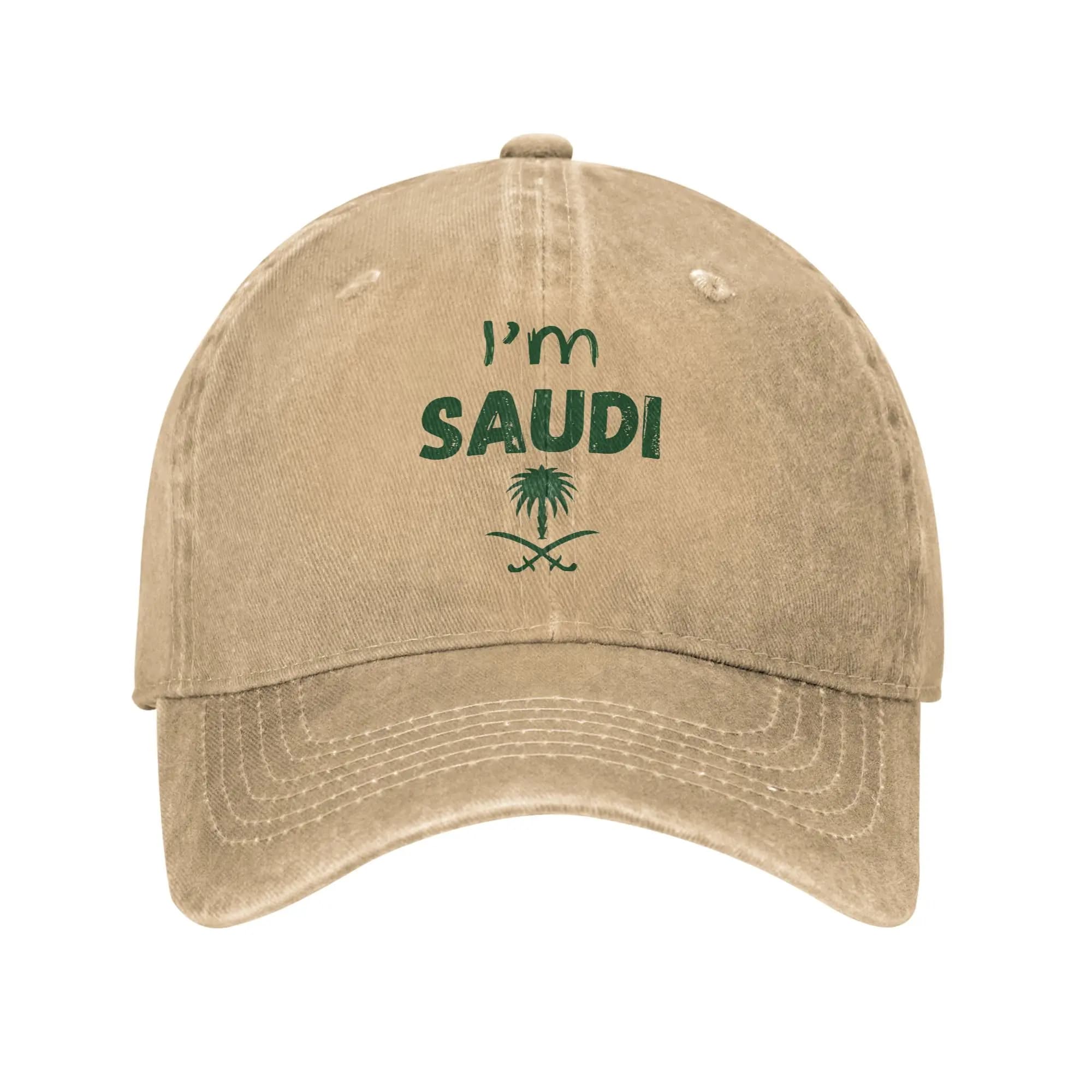 saudi national day festival Print Cap For Unisex Cotton Trucker Hat Daily Wear Baseball Cap Adjustable