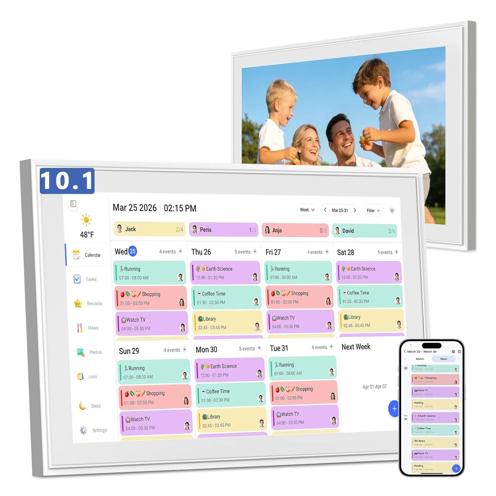 10.1 Inch Touch 32GBMemory Digital Photo Frame 1280*800P HD Storage Sync with mobile phone Frame Smart Cloud Electronic Videos