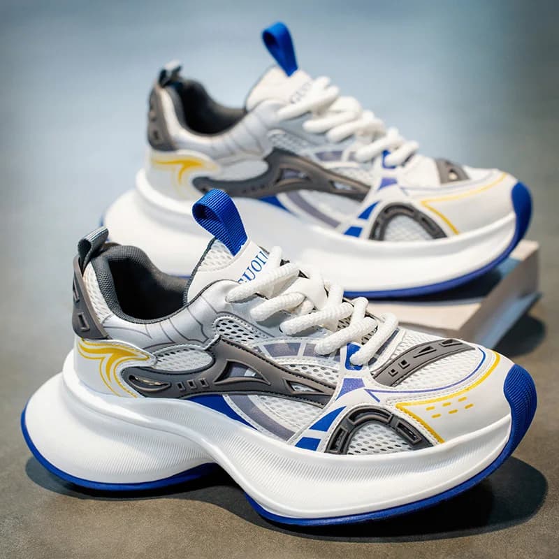 Men's Fashion Breathable Casual chunky sneakers Korean Edition Anti slip Soft Bottom Sports Youth Morning Dad Shoes