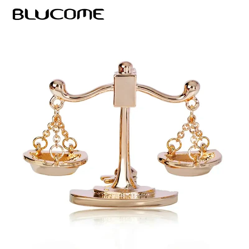 Blucome Trendy Balance Spilla Gioielli color oro per donne Abbigliamento per bambini Zaino Sciarpa Perni per abiti Costellazione Distintivo regalo