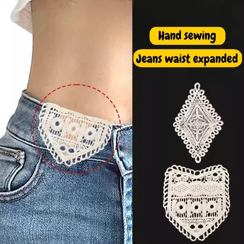 6Pcs Cotton Jeans Waist Expander Adjustment Hollow Lacework Waist Expanders Maternity Garment Accessories