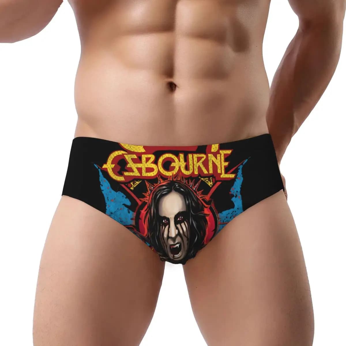 Personalizzato Ozzy Osbourne British Rock Heavy Metal Singer Slip Intimo da uomo Comodo mutande elasticizzate