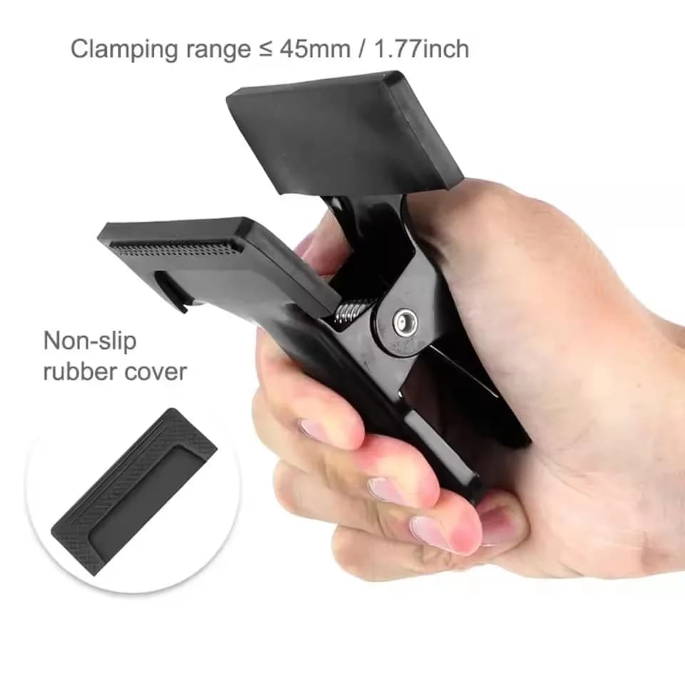 Supporto a Clip in Metallo con Testa a Sfera Girevole a 360° e Vite da 1/4'' per Flash Ausiliario, Streaming Live, Smartphone, GoPro, DJI Action Camera