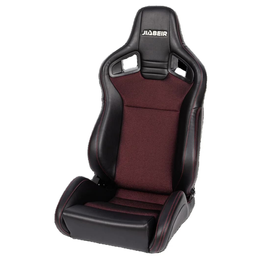 Sedile da Corsa per Auto in Pelle PVC Nera con Doppie Guide 1039RM, Sedia da Gaming