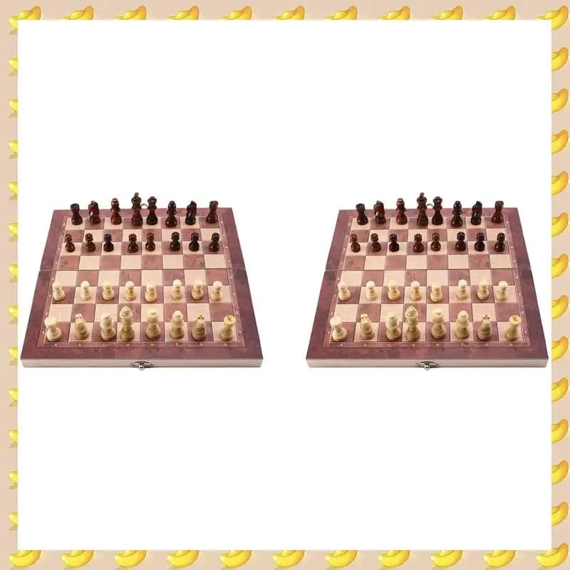 A45U 2X 3 in 1 Set di scacchi internazionale in legno Giochi da viaggio Scacchi Backgammon Drafts Intrattenimento